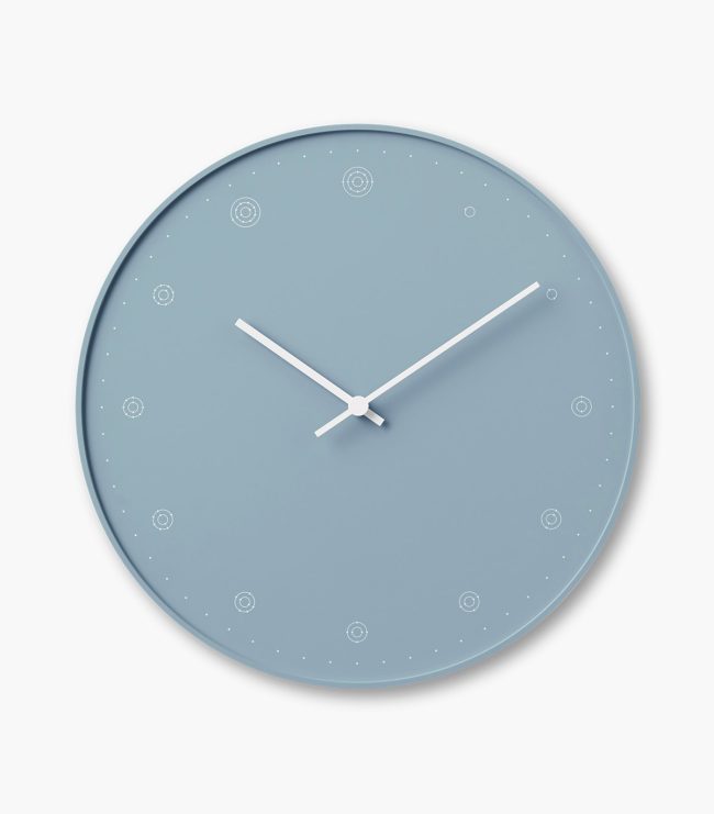 Molecule Wall Clock Blue
