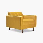 Delphine Cane Velvet Accent Chair - Görsel 2
