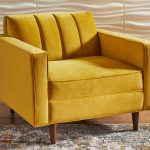 Delphine Cane Velvet Accent Chair - Görsel 4