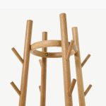 Manu Coat Stand with Natural Seagrass Basket - Görsel 3