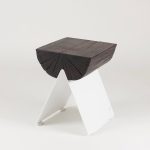 Wooden Stool White - Görsel 3
